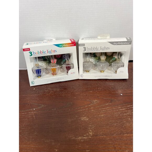 Other - Adoma Expressions 3 Bubble Lights Multi & Clear Vintage 2 Pack K3
